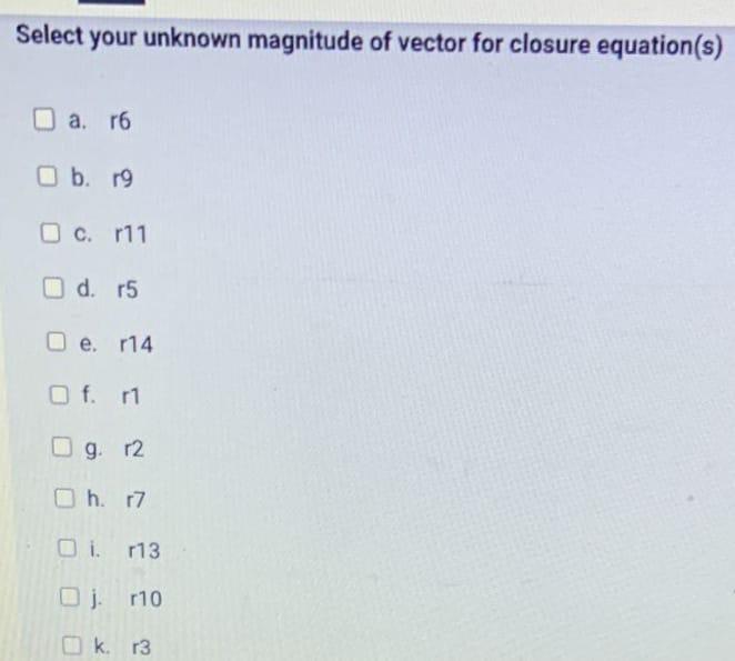 1. Select your unknown magnitude of vector for | Chegg.com