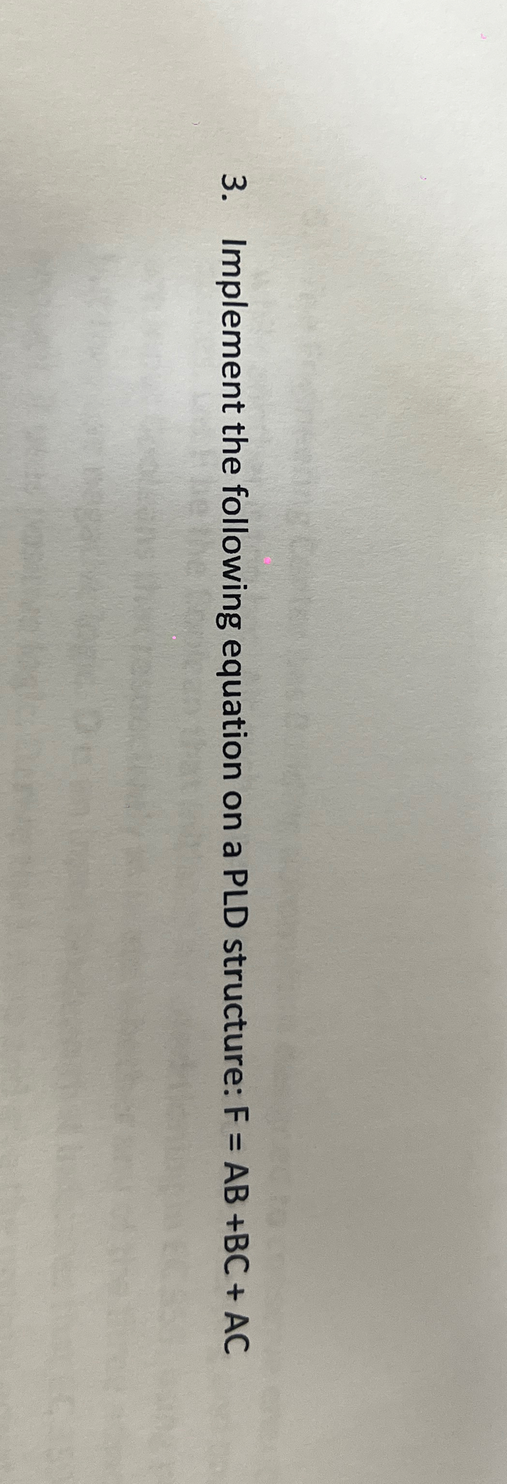 Solved Implement the following equation on a PLD ﻿structure: | Chegg.com