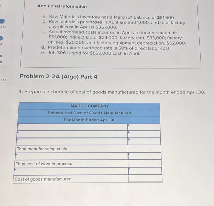 Solved Problem 2-2A (Algo) Computing And Recording Job | Chegg.com