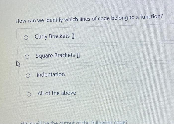 Solved How can we identify which lines of code belong to a | Chegg.com