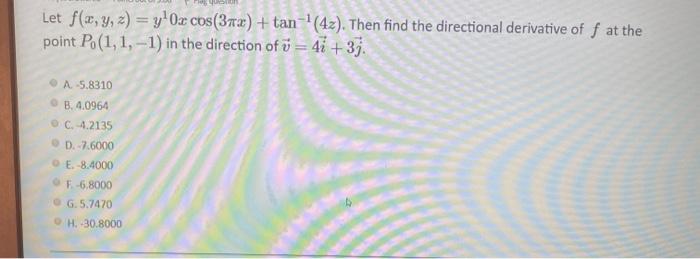 Solved Let F X Y Z Y 0x Cos 34x Tan 42 Then Fi Chegg Com