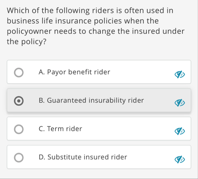 Solved Which of the following riders is often used in | Chegg.com
