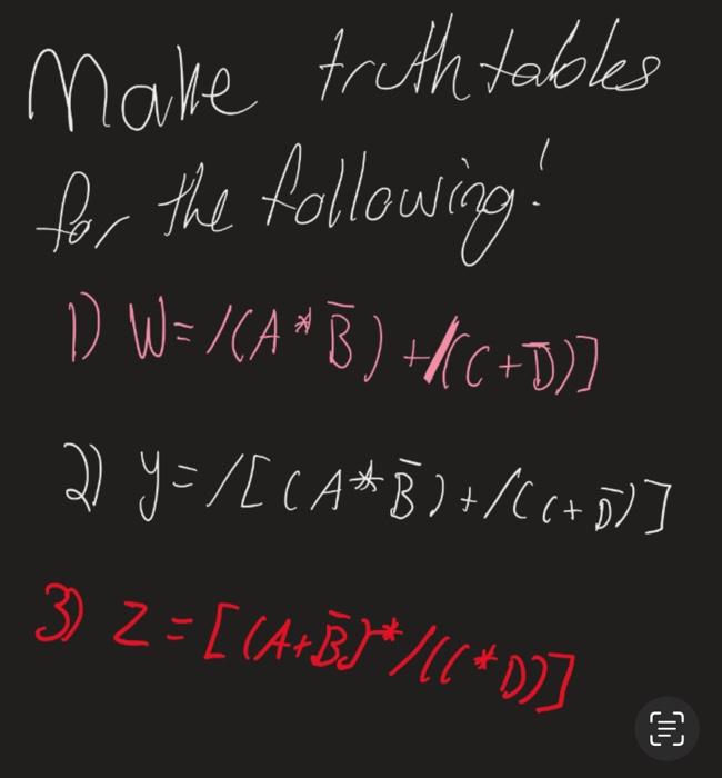 Solved W=/(A∗Bˉ)+∥(C+Dˉ)]y=/[(A∗Bˉ)+/(C+Dˉ)] | Chegg.com