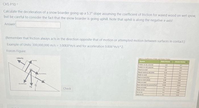 Solved Calculate The Deceleration Of A Snow Boarder Going Up | Chegg.com