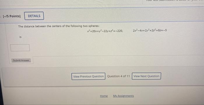 Solved The distance between the centers of the following two | Chegg.com