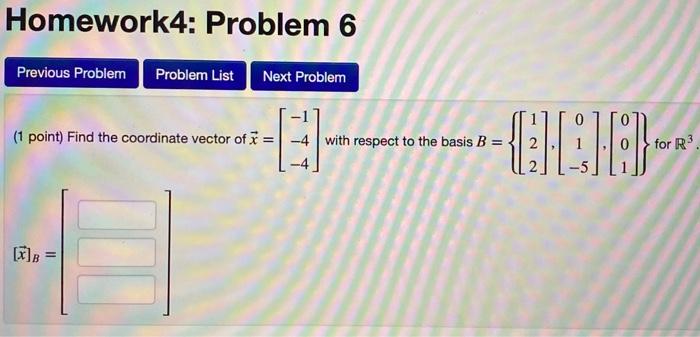 Solved Homework4: Problem 6 Previous Problem Problem List | Chegg.com