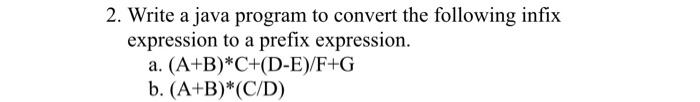 2. Write a java program to convert the following | Chegg.com