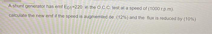 Solved Determine the induced voltage induced in the armature | Chegg.com