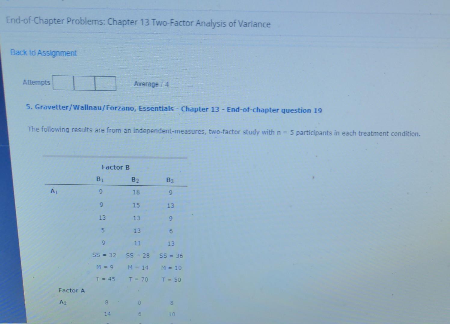 Solved End-of-Chapter Problems: Chapter 13 Two-Factor | Chegg.com