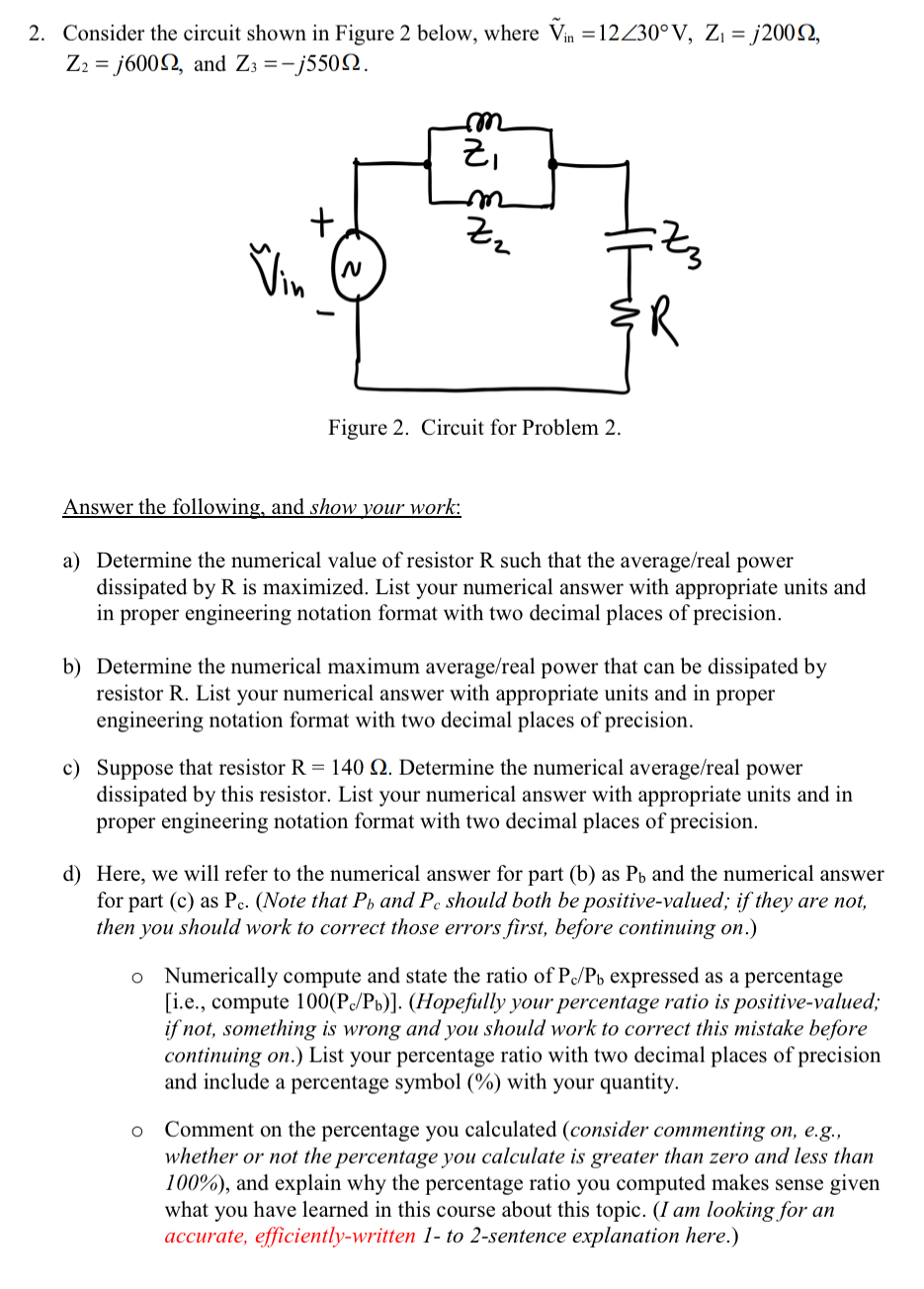 Solved Consider the circuit shown in Figure 2 ﻿below, where | Chegg.com
