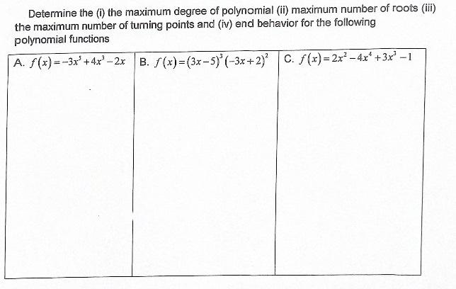 the maximum number of roots of a cubic polynomial is