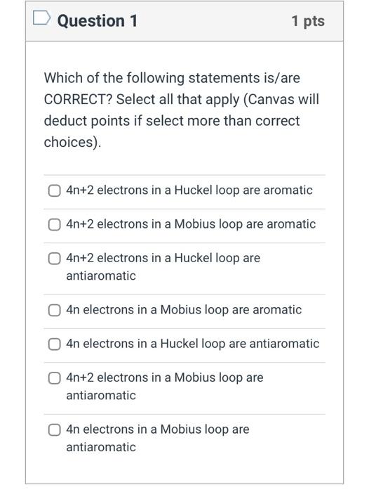 Solved Question 1 1 pts Which of the following statements | Chegg.com