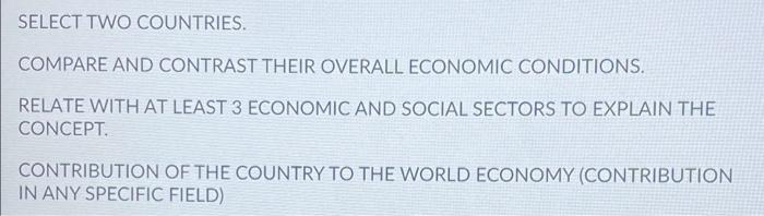 compare and contrast essay about two countries