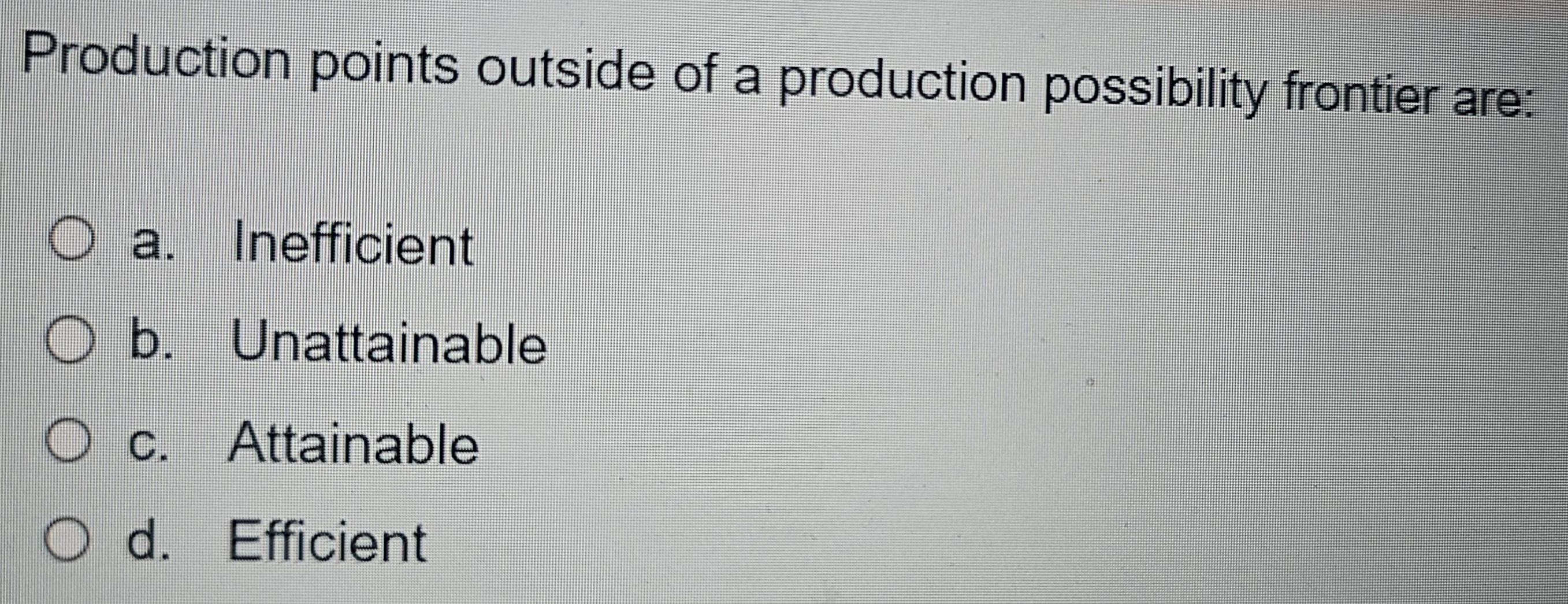 Production Point Solved Production points outside of a production possibility | Chegg.com
