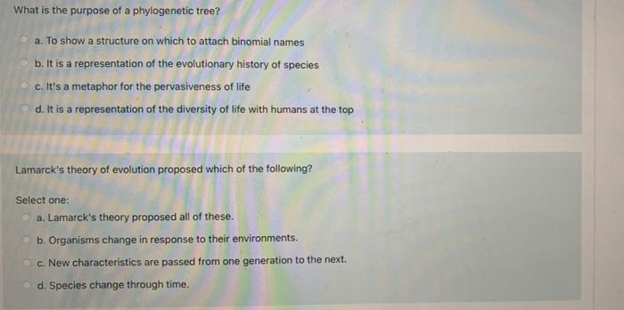 Solved One part of Darwin's theory of evolution by natural | Chegg.com
