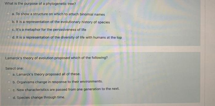 Solved One Part Of Darwin's Theory Of Evolution By Natural | Chegg.com