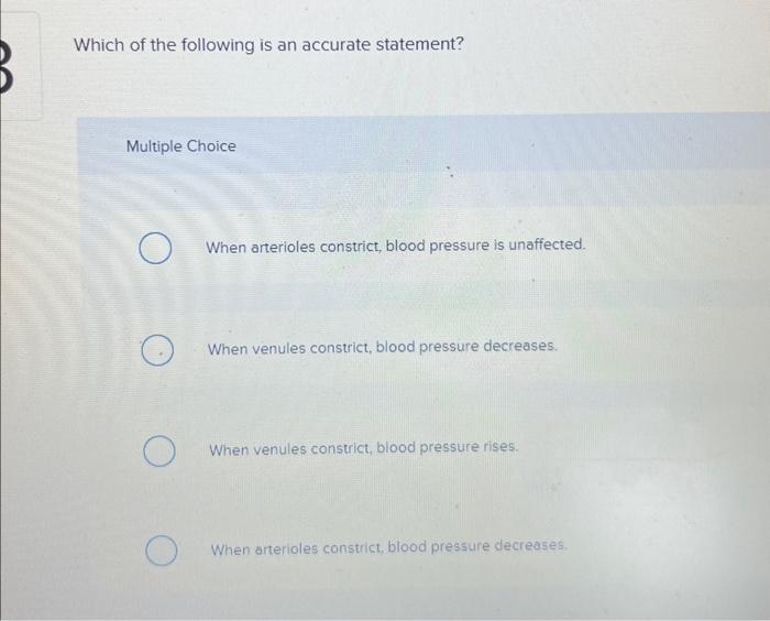 Solved Which of the following is an accurate statement? | Chegg.com