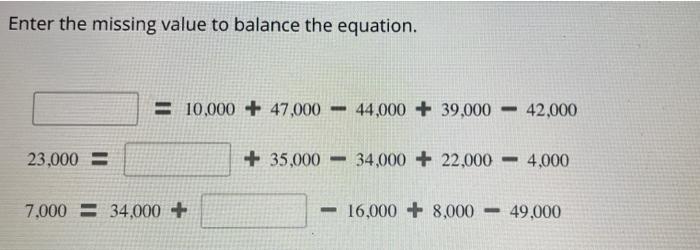 Solved Enter The Missing Value To Balance The Equation. = | Chegg.com ...