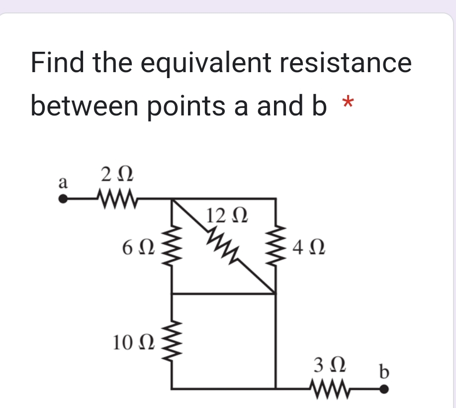 Solved Find the equivalent resistance between points a and | Chegg.com