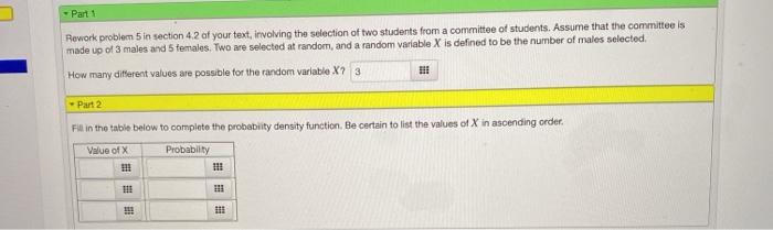 Solved Part 1 Rework problem in section 4.2 of your text, | Chegg.com