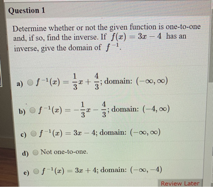 Solved Question 1 Determine whether or not the given | Chegg.com
