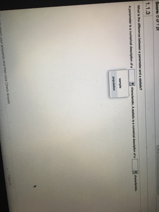 Solved Score: 0 of 1 pt 1.1.3 What is the difference between | Chegg.com