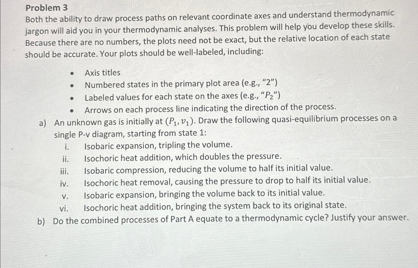 Solved Problem 3Both the ability to draw process paths on | Chegg.com