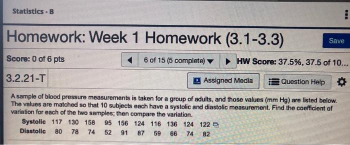 homework section 3.1 statistics