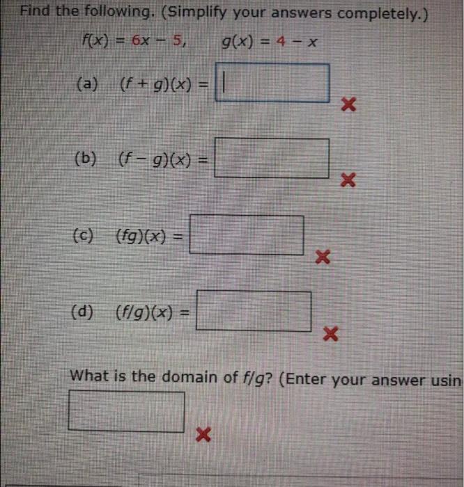 Solved Find The Following. (Simplify Your Answers | Chegg.com