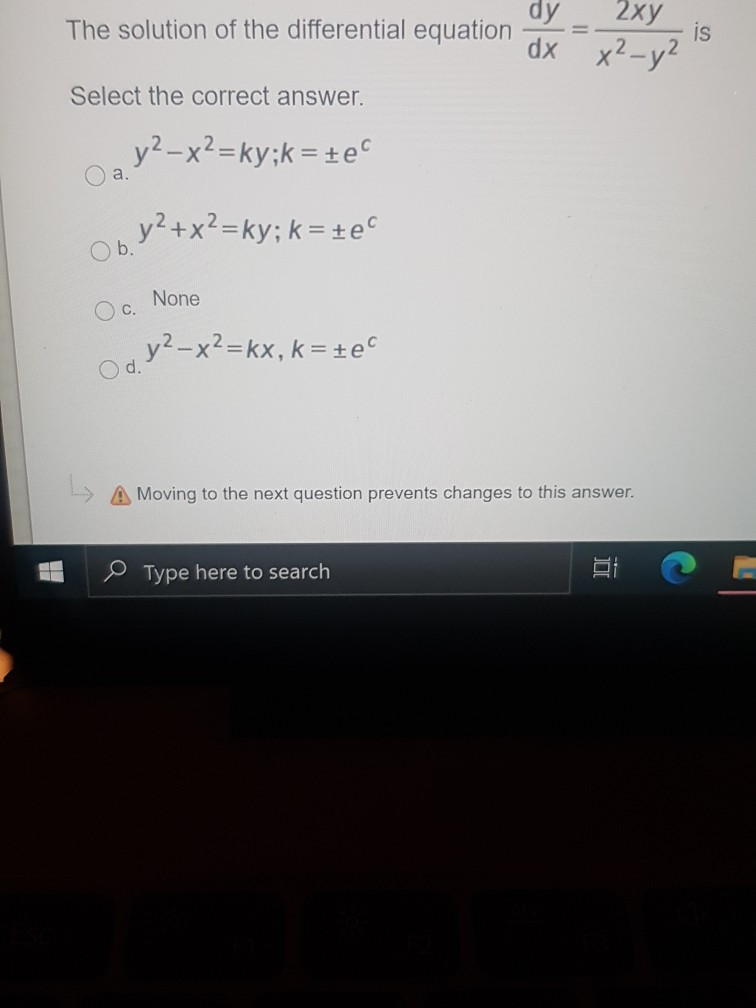 Solved The solution of the differential equation dy 2xy dx | Chegg.com