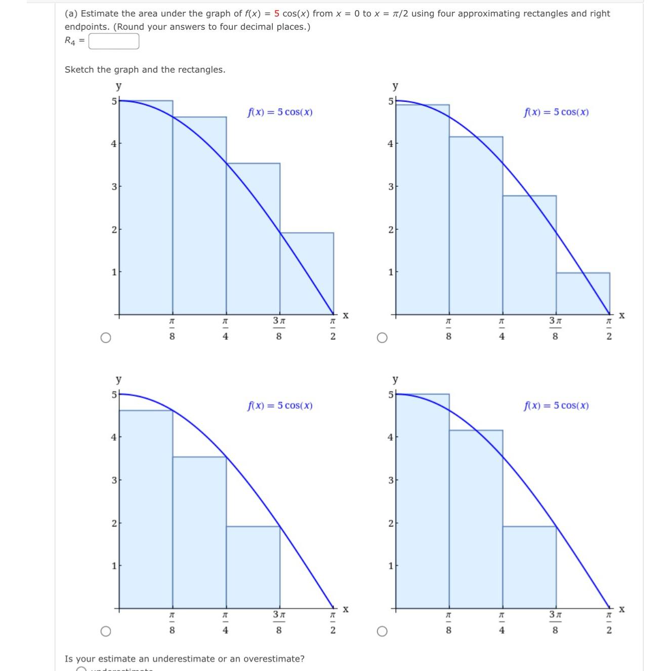 Solved (a) ﻿Estimate the area under the graph of | Chegg.com