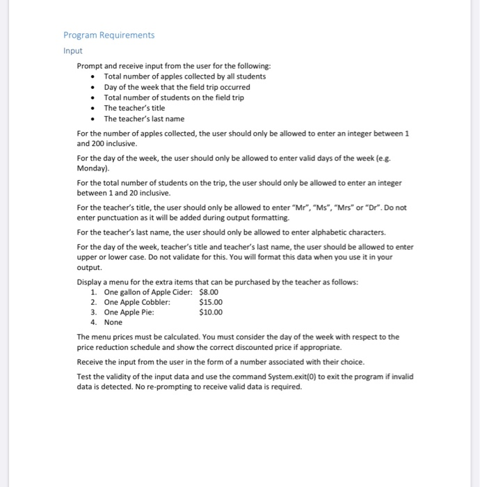 JAVA Programming Scenario Description Elementary | Chegg.com
