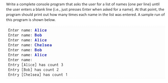 Solved Write a complete console program that asks the user | Chegg.com