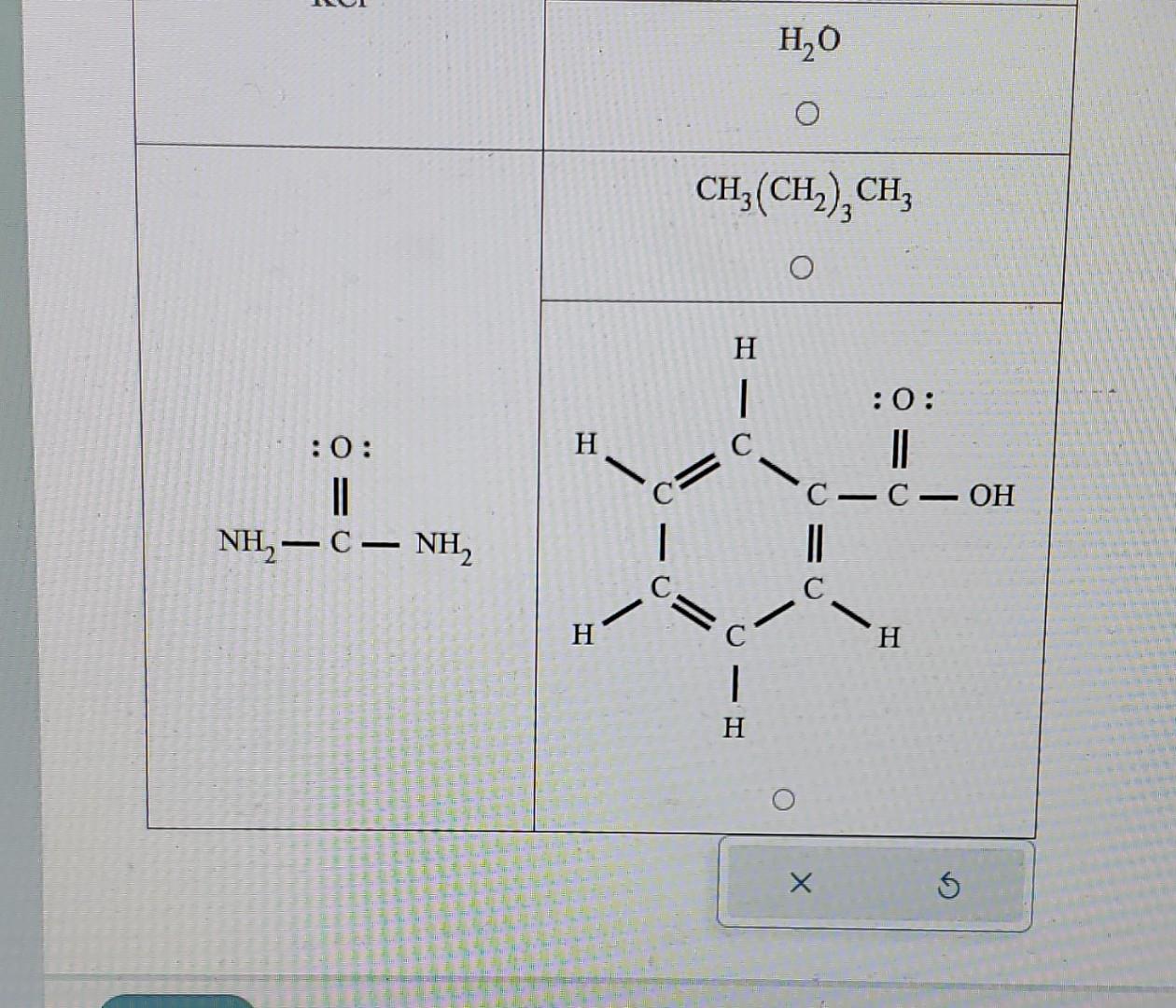 Solved For Each Solute, Click The Button Under The Better | Chegg.com