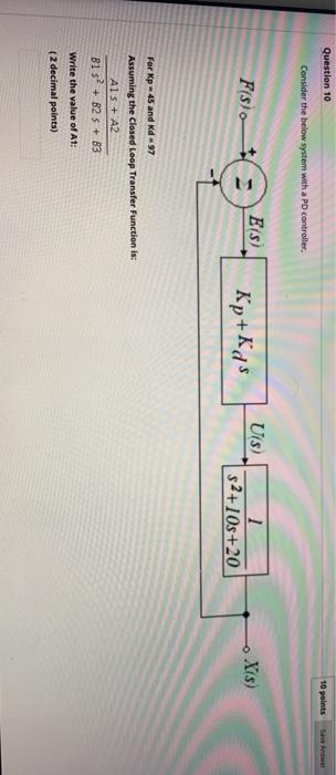 Solved Question 10 10 points Consider the below system with | Chegg.com