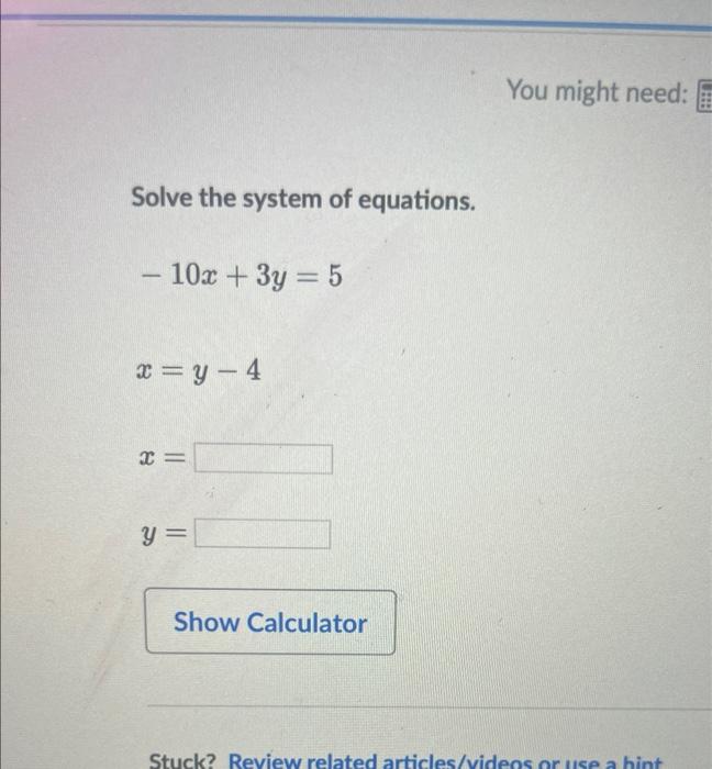 solve 3x 4y 10 4x 3y 5