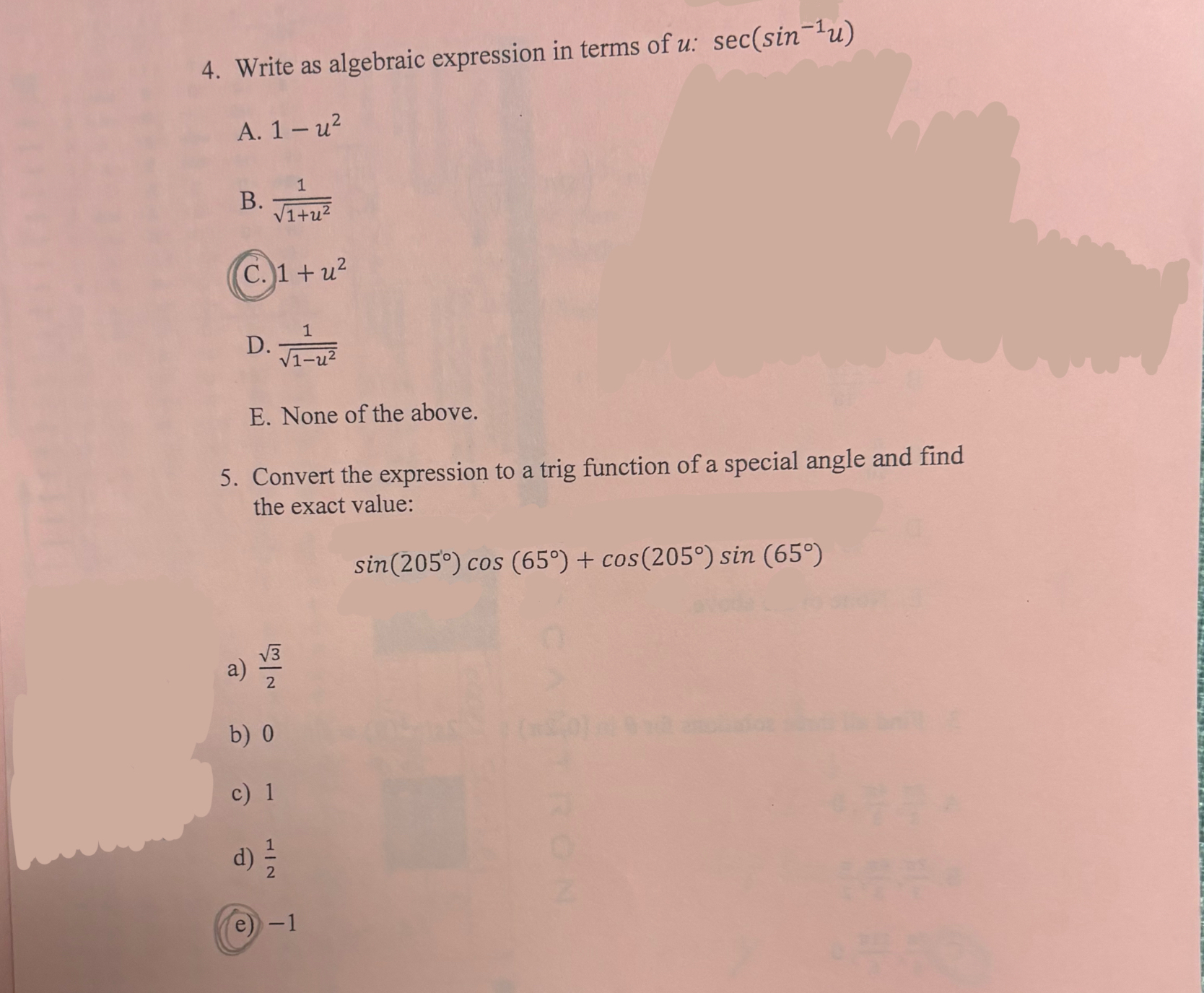 Solved Write as algebraic expression in terms of | Chegg.com