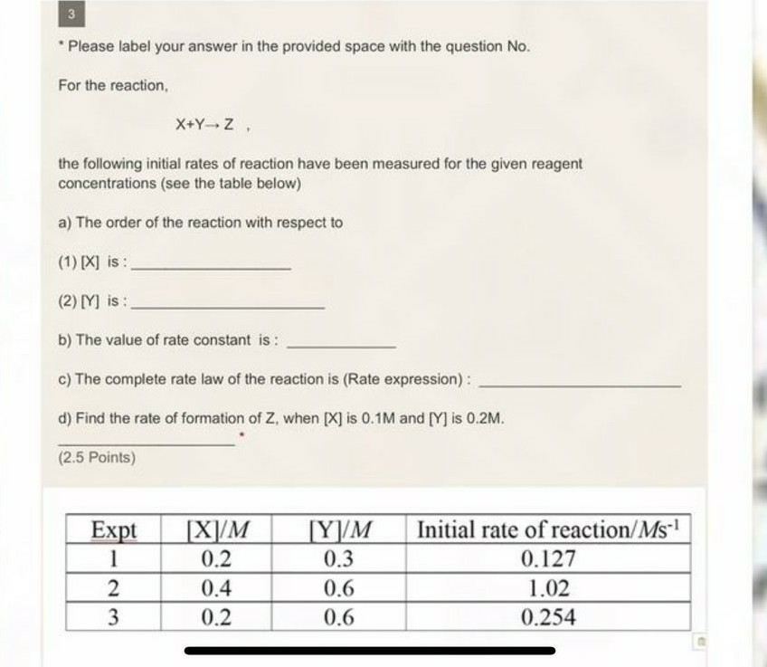 Solved 3 * Please label your answer in the provided space | Chegg.com