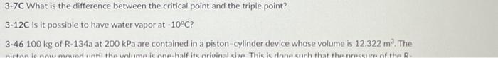 3-7C What is the difference between the critical | Chegg.com