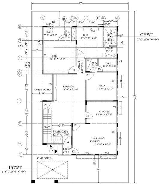 Solved Draw The Site Plan Of The Architectural Plan Shown In Chegg Com