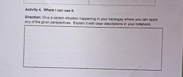 Activity 4 Where I Can Use It Direction Give A Chegg Com