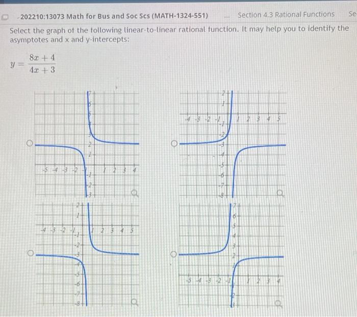 Solved 8 Section 4. 202210:13073 Math for Bus and Soc Scs | Chegg.com