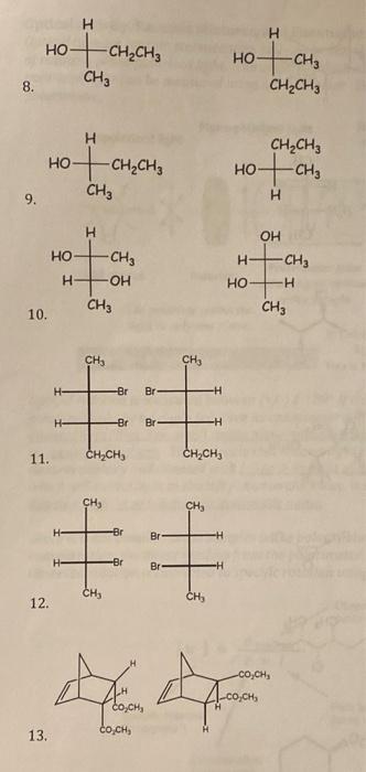 Solved Distinguish between enantiomers, diastereomers, and | Chegg.com