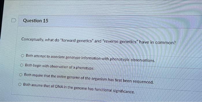 Solved Question 15 Conceptually, what do 