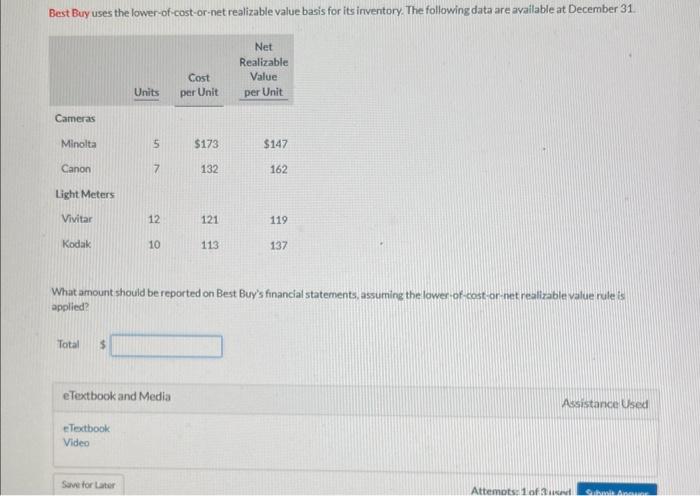 solved-best-buy-uses-the-lower-of-cost-or-net-realizable-chegg