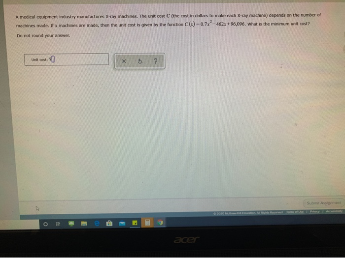 Solved A medical equipment industry manufactures Xray