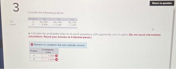 Solved Calculate The Profitability Index For A And B | Chegg.com