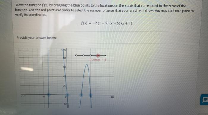 Solved Draw the function f(x) by dragging the blue points to | Chegg.com