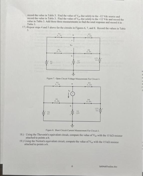 Solved 5.) Construct the circuit show in Figure 6 and | Chegg.com