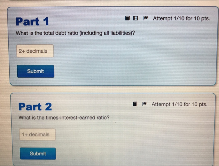 Solved Intro Use the following information to answer the | Chegg.com